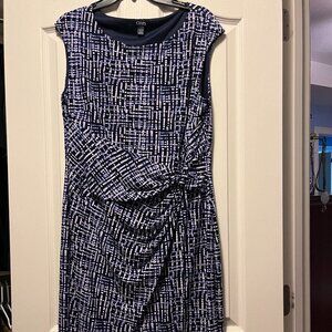Chaps XL Dress in Blue print